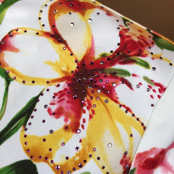 ST. JOHN SPORT BY MARIE GRAY WHITE FLORAL JACKET S - Picture 6 of 16